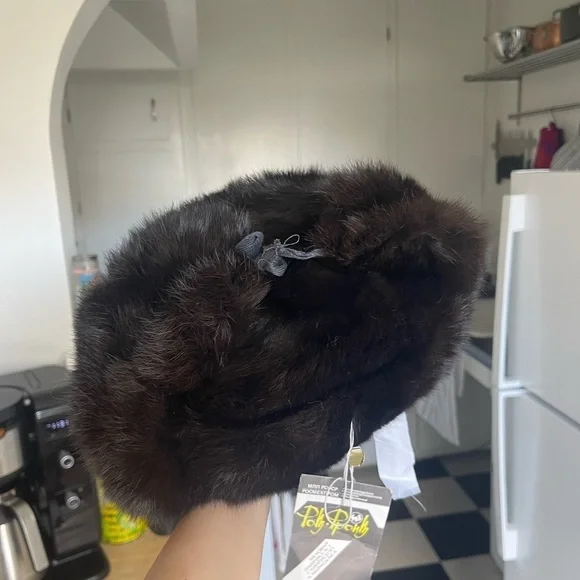 Vintage 60s Russian Mink Fur Ushanka Winter Hat - Picture 9 of 13